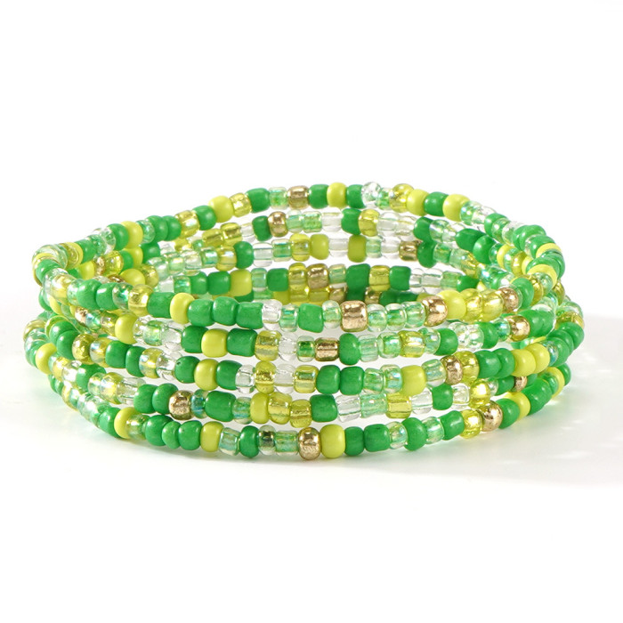 Bohemian Style Colorful Rice Bead Multi-layer Bracelet Handmade Stringed Colorful Round Beads Jewelry Wholesale