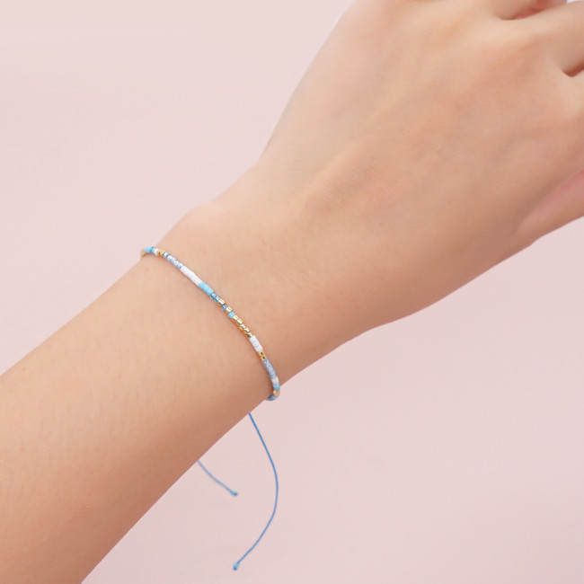 Ins Niche Retro Style Fashion Miyuki Seed Bead Woven Handmade Beaded Ultra-fine Small Bracelet for Women