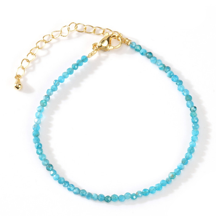 Ins Style Fine Rice Beads Natural Stone Bracelet Minimalist Style Layered Handmade Jewelry Trending Multi-color Bracelet