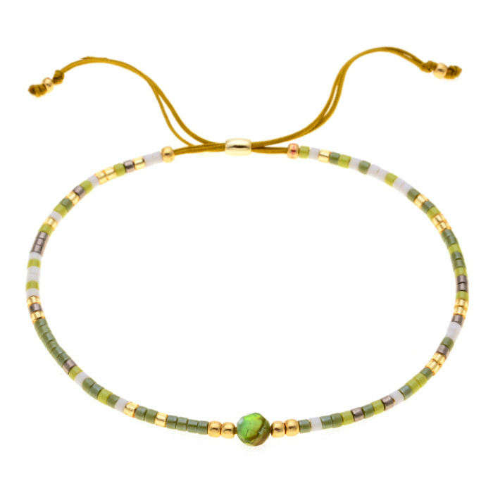 Custom Bohemian Style Natural Freshwater Pearl Bracelet Xiaomi Jewelry Women's Handmade Woven Bracelet