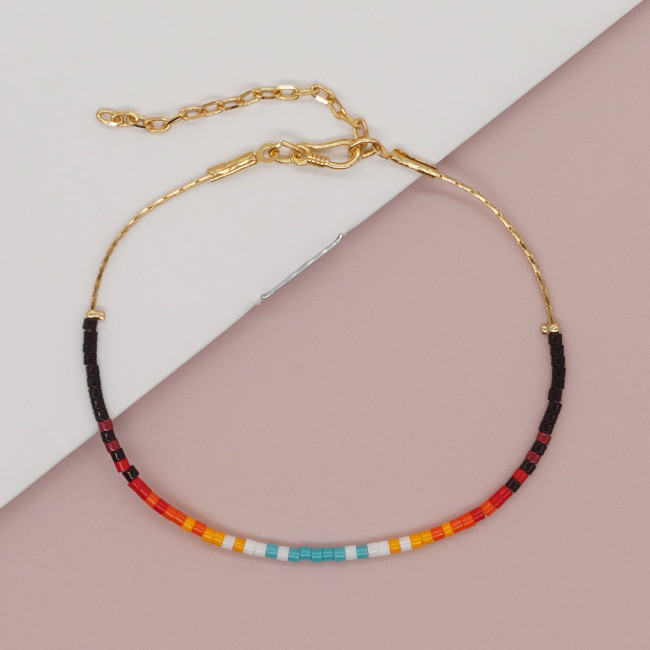 Summer Hot Sale Bohemian Style Colorful Xiaomi Bead Bracelet for Women, Light Luxury Niche Exquisite High-end Feel