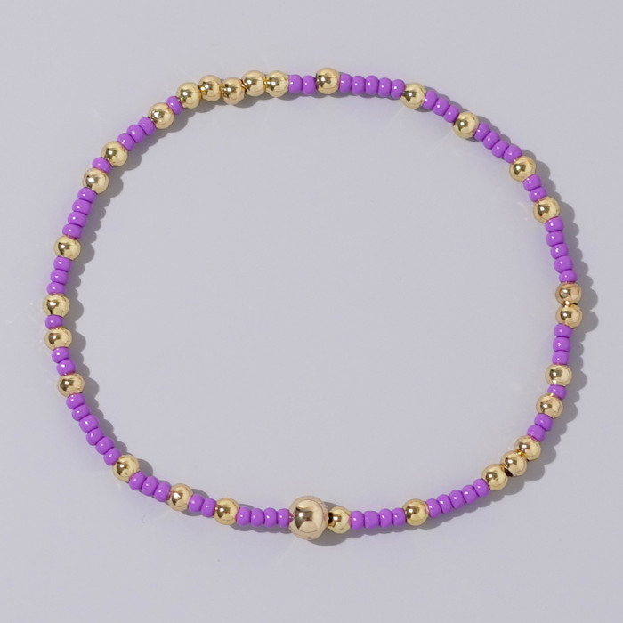 Hot-Selling Minimalist Design Bohemian Style Multi-Color Beaded Handmade Women's Beaded Bracelet