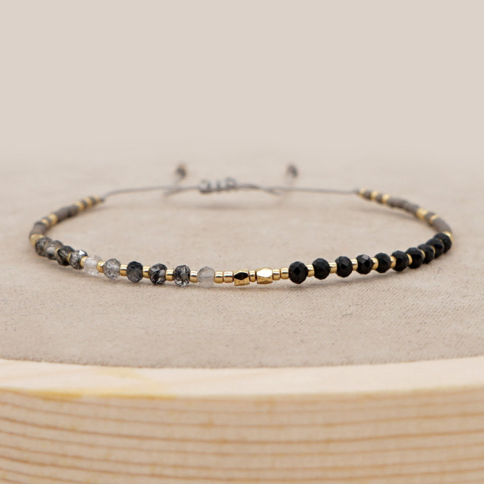 INS Simple Thin Rice Bead Pearl Bracelet Natural Stone Accessories Summer Couple Student Fashion Trendy Jewelry Wholesale
