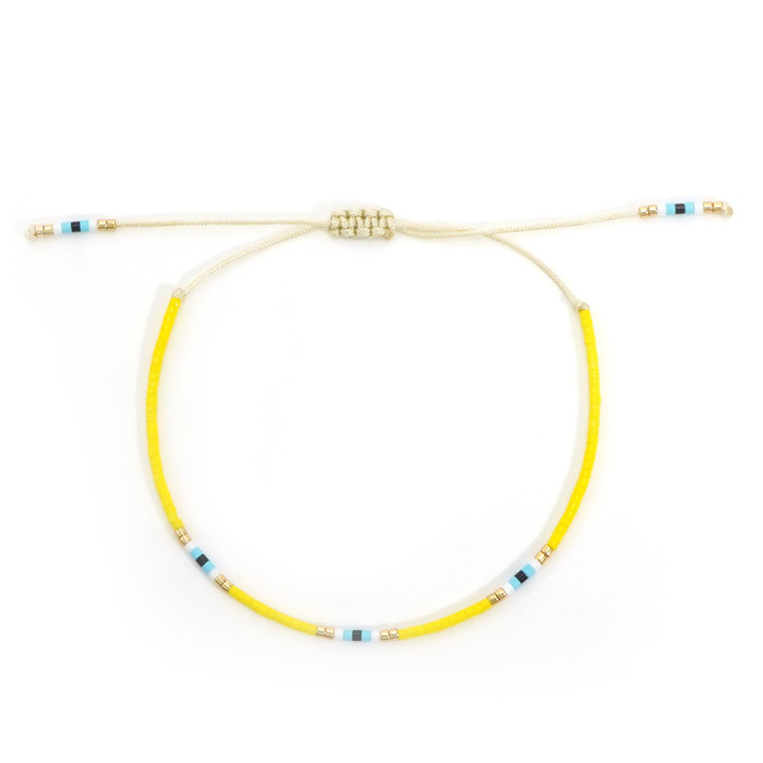 2025 New Bohemian Style Fine Rice Bead Bracelet Niche Simple Colorful Handmade Woven Bracelet