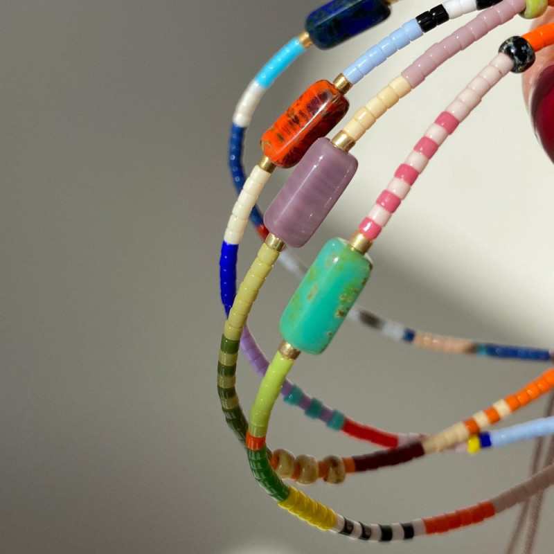 Summer Hot Sale Bohemian Style Colorful Xiaomi Bead Bracelet for Women, Light Luxury Niche Exquisite High-end Feel
