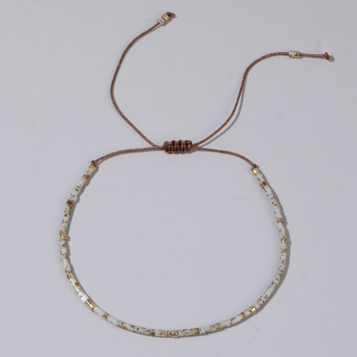 Amazon Cross-Border New Fine Rice Bead Bracelet Bohemian Style Colorful Natural Stone Bead Bracelet