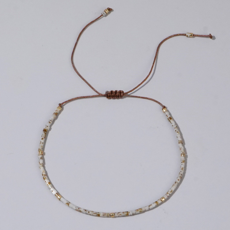 Amazon Cross-Border New Fine Rice Bead Bracelet Bohemian Style Colorful Natural Stone Bead Bracelet