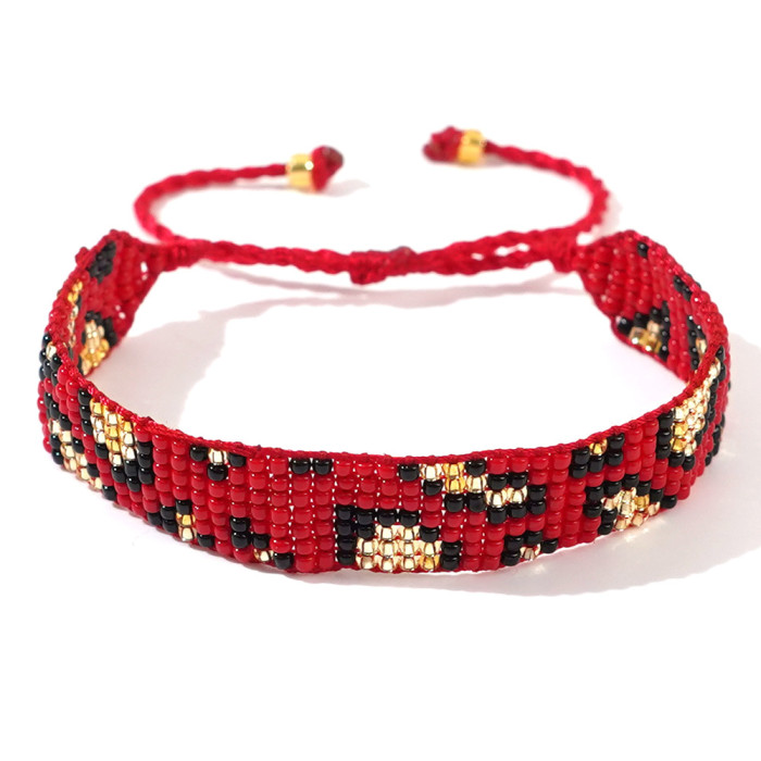 Handmade Woven Rice Bead Bracelet Simple Adjustable Lucky Bracelet Trendy Jewelry Wristband Versatile Hand Accessory