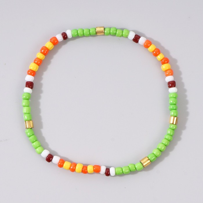 Amazon Colorful Flower Rice Beads Friendship Couple Evil Eye Handmade Bracelet Bowknot Cross Bracelet