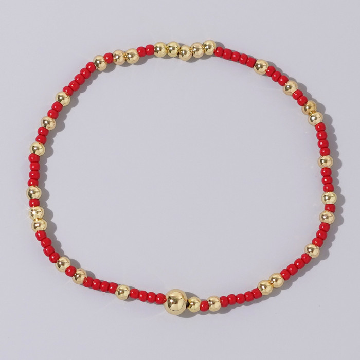 Hot-Selling Minimalist Design Bohemian Style Multi-Color Beaded Handmade Women's Beaded Bracelet