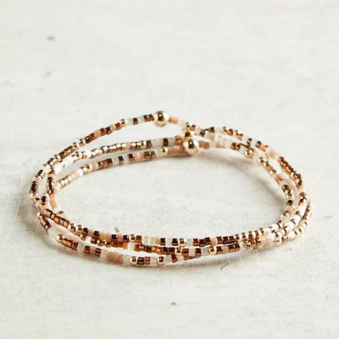 Bohemian Style Colorful Xiaomi Bead Bracelet Fashion Versatile Handmade Copper Bead Bracelet Women's Jewelry