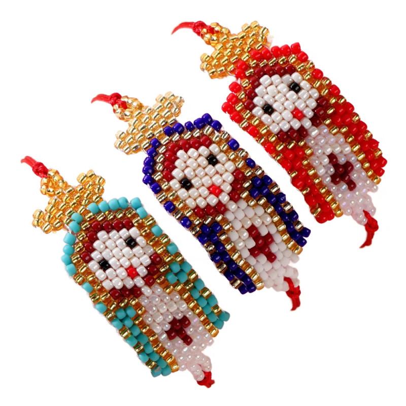 Beaded Bracelet for Little Girls with Cartoon Patterns, Ethnic Style, Exquisite Creative Red String Copper Beads, Popular Bracelet