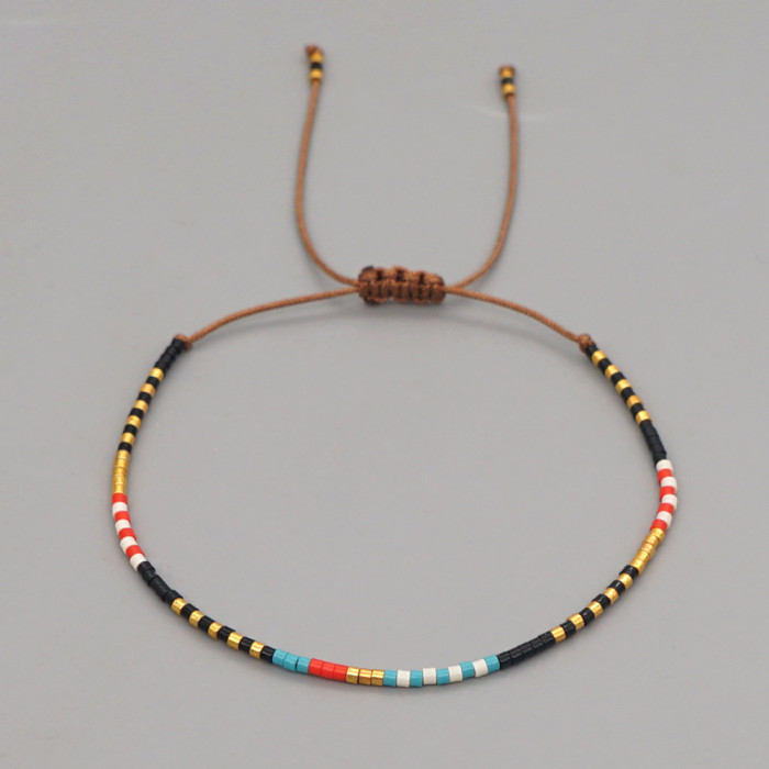 Bohemian Style Xiaomi Bead Bracelet for Women Handmade Woven Rainbow Multicolor Layered Friendship Bracelet