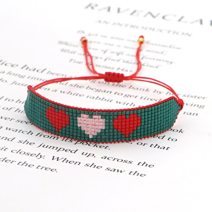 Source Colorful Bohemian Style Geometric Hand-woven Beaded Bracelet Student Bracelet Wholesale, Earrings