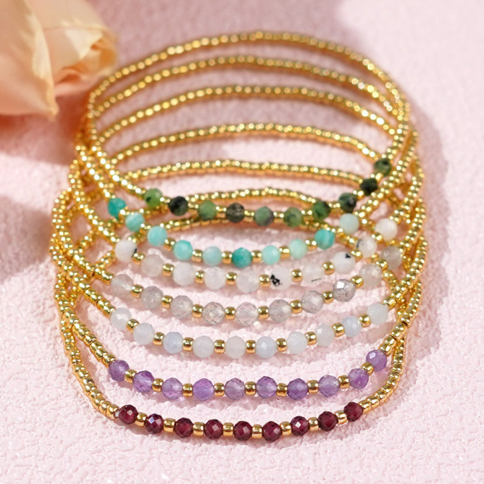 Hot-Selling Fashion Trend Jewelry Light Luxury Style Exquisite Bracelet Handmade Stacked Gemstone Beads Jewelry Bracelet