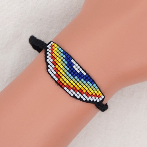 Fashionable European and American Hot-Selling Miyuki Bead Bracelet Simple Bohemian Letter Adjustable Bracelet