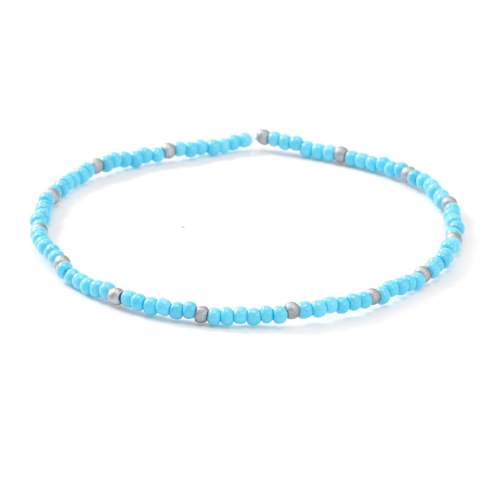 Hot Selling Beaded Bracelet Bohemian Vacation Style Colorful Rice Bead Bracelet for Women Versatile Layered Bracelet Set