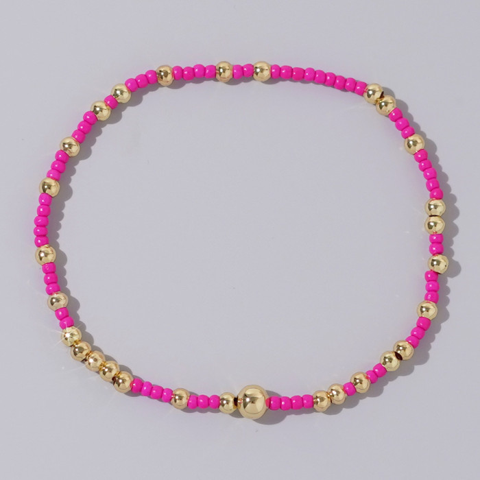 Hot-Selling Minimalist Design Bohemian Style Multi-Color Beaded Handmade Women's Beaded Bracelet