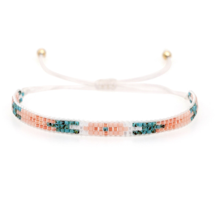 Creative Woven Bracelet Colorful Seed Bead Woven Bracelet Handmade New Woven Bracelet Handmade Braided Rope National...