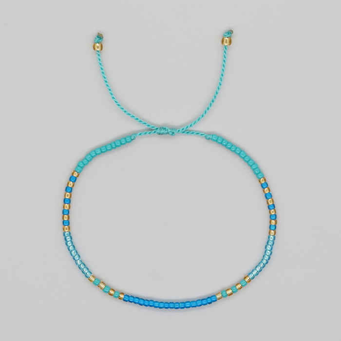 Niche Minimalist Design Bohemian Style MGB Colorful Seed Bead Handmade Women's Bracelet
