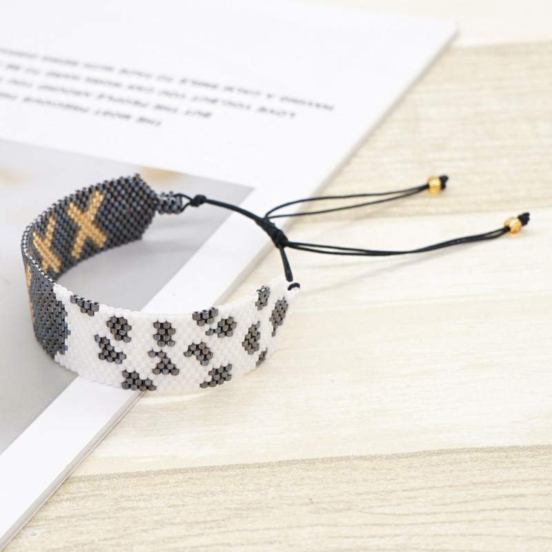 Minimalist Fashion European and American Cross-Border 2025 Hot-Selling Bohemian Miyuki Bead Hand-Woven Animal Wide Bracelet