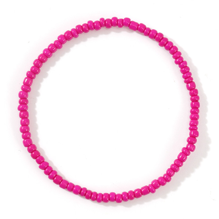 Hot-Selling Bohemian Colorful Rice Bead Elastic Cord Bracelet Beaded Personality Versatile INS Beaded Bracelet Rope