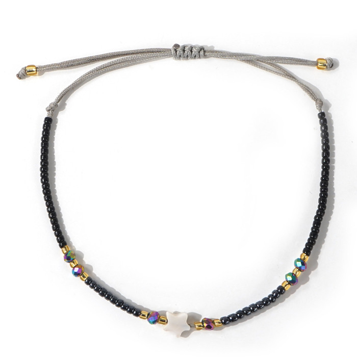 New Adjustable Five-Pointed Star Shell Bead Bracelet INS Hot Sale Recommendation Personality Versatile Summer Essential