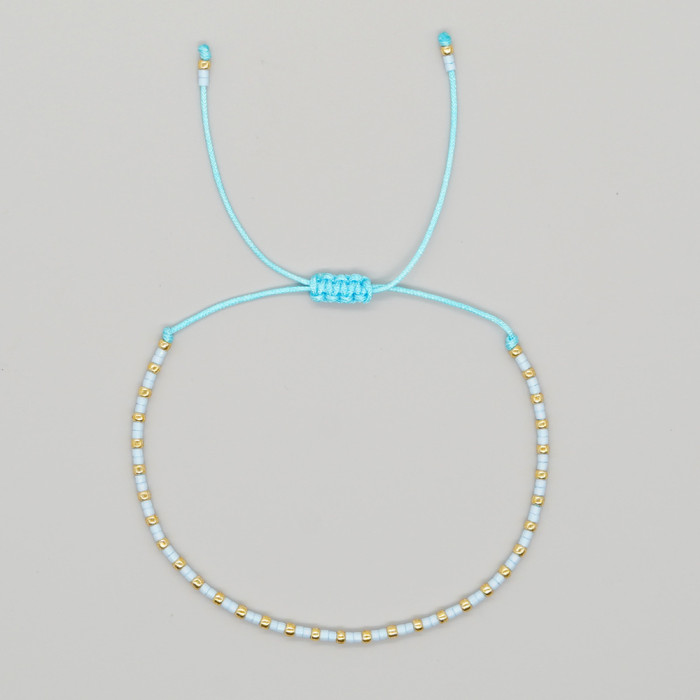 INS Simple Versatile Niche Design Colorful Seed Beads Handmade Woven Factory Direct Sale Women's Bracelet INS Style
