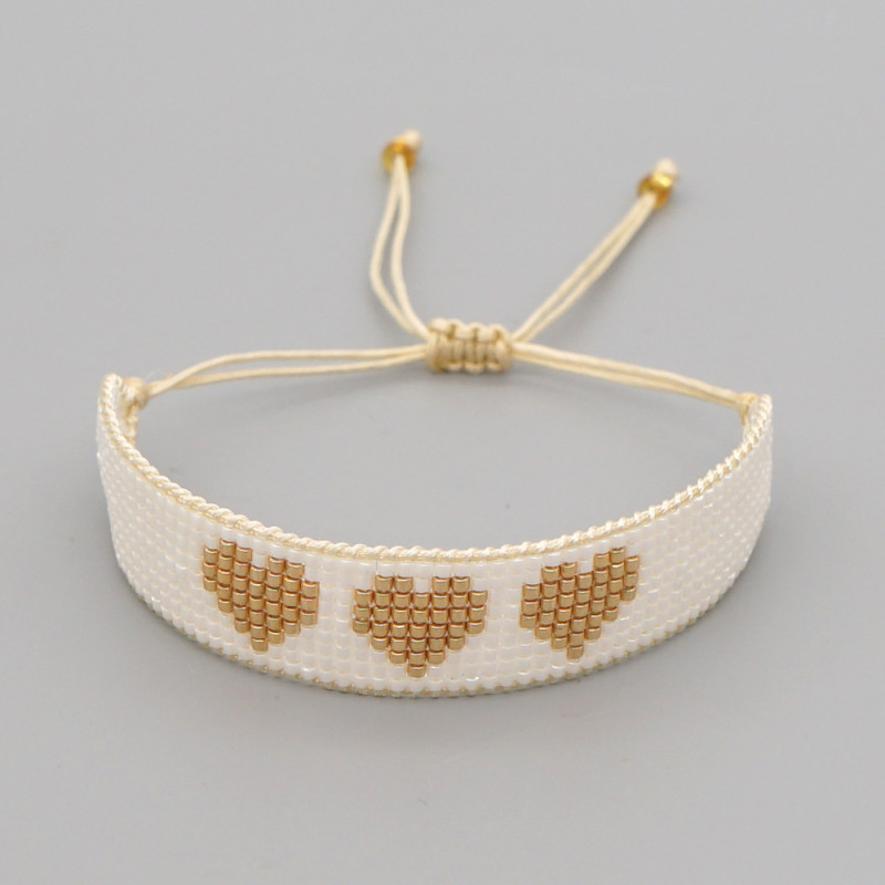 Handmade Woven Rice Bead Bracelet Vintage Starry Sky Purple Round Bead Jewelry Polka Dot Design Non-Fading European and American Accessories