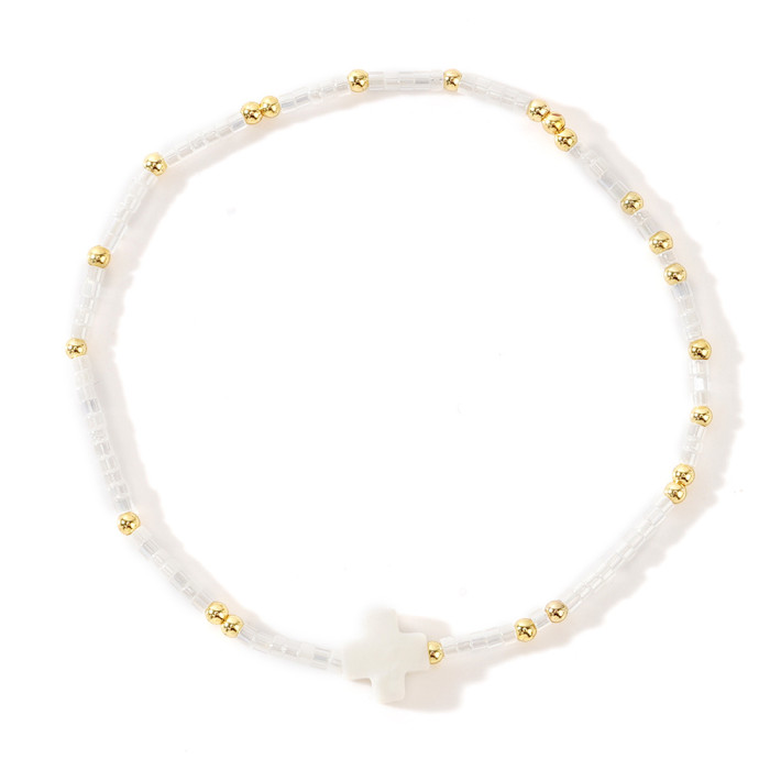 Hot-Selling Style Colorful Cross Beaded Bracelet Summer Fresh Bohemian Style Women's Jewelry Wholesale