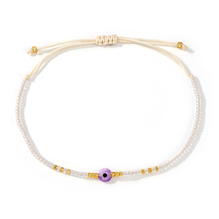 Hot Item Rice Bead Woven Pearl Bracelet for Women Glass Bead Eye Accessories Devil's Eye Trendy Bracelet