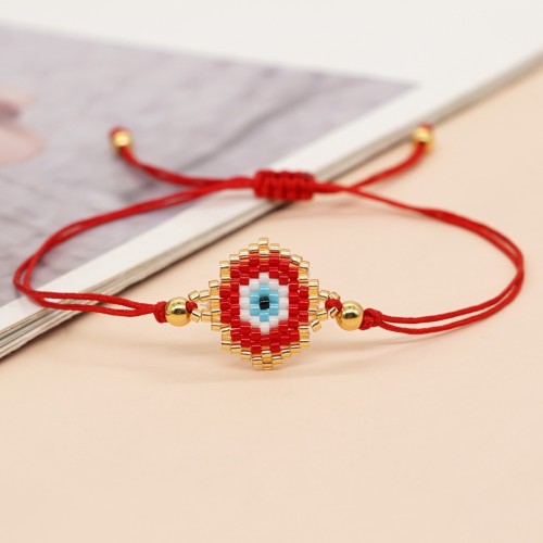 Miyuki Bracelet Ethnic Style Copper Beads Diamond Eye Rice Beads Weaving Accessories Bracelet Handmade Weaving Rice Beads Bracelet