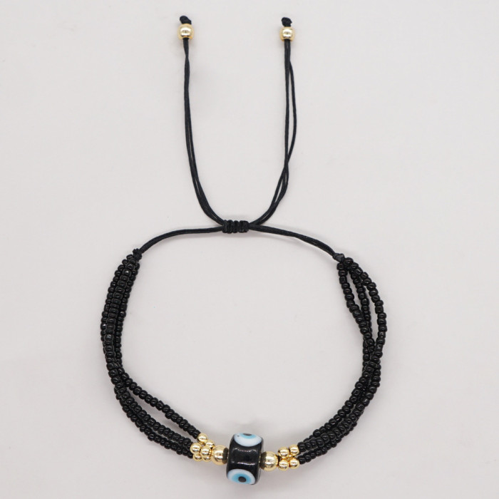 Bohemian Style Colorful Cylinder Eye Bead Bracelet Multi-layer Woven Bracelet Jewelry Wholesale