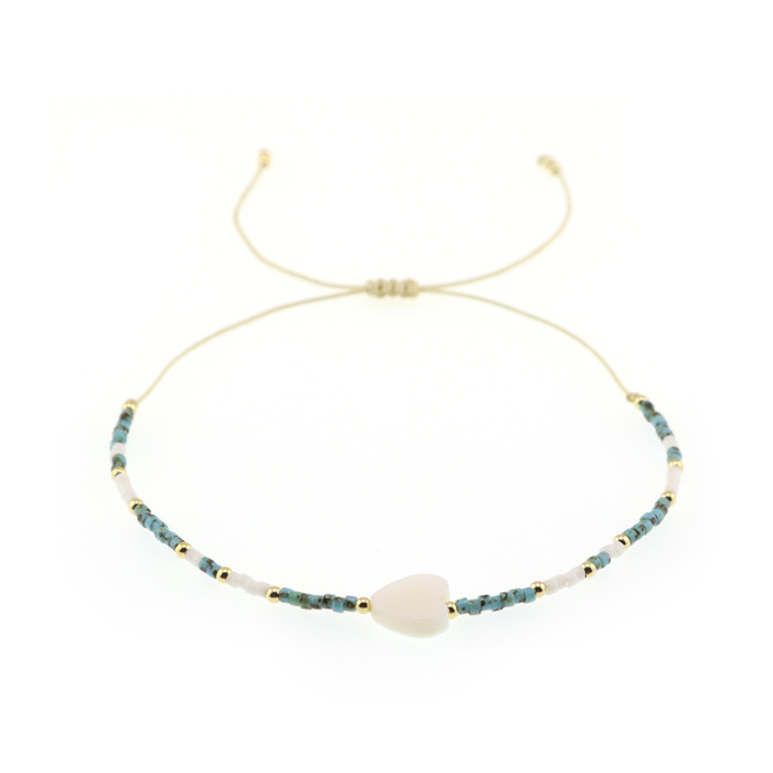 Vintage Distressed Rice Bead Woven Pearl Bracelet Light Luxury High-end Gift Fashion Women Elastic Bracelet for Stree...