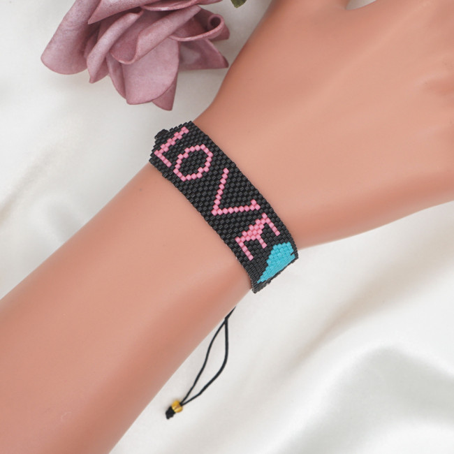 Versatile Summer Simple Miyuki Japanese Imported Miyuki Seed Beads Handwoven SONNY Sunshine LOVE Women's Bracelet