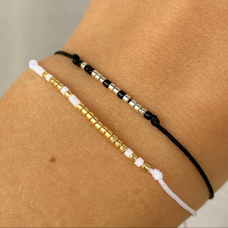 Fashionable Personality Simple High-Quality Rice Bead Bracelet Sweet Elegant Lady Adjustable Bracelet Couple Must-Have