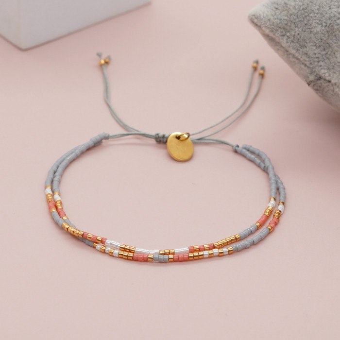 Ins Niche Simple Fine Rice Bead Bracelet Niche Hot Style Women's Fresh Temperament Small Bracelet Fashion Versatile