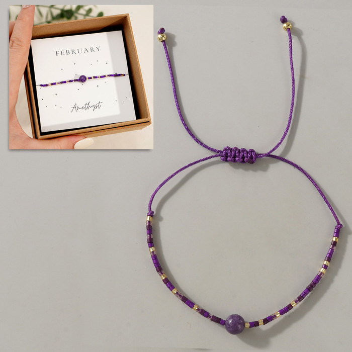 Hot-Selling Rice Bead Bracelets Couple Versatile Men and Women Bracelet Gift Box High-End Bracelet Rope Factory Whole...