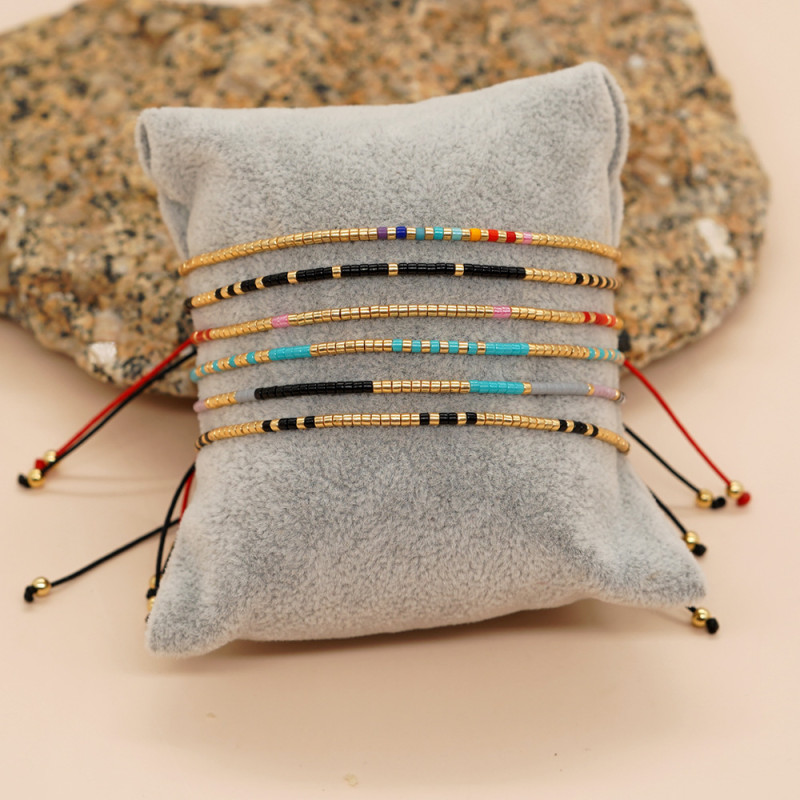 Bohemian Colorful Fashion Accessories Cross-Border E-commerce Hot Item European and American Style Xiaomi Bracelet for Women and Men Handmade Woven Rice Beads