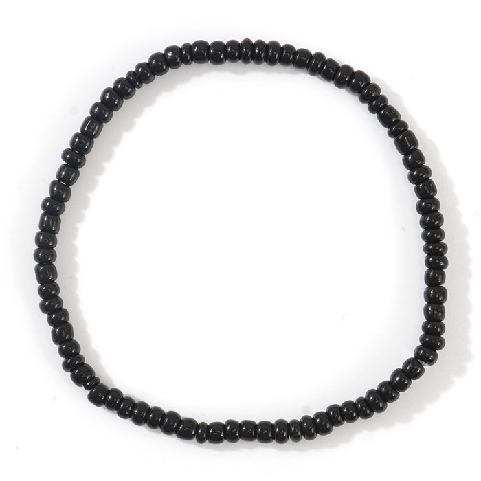 Hot-Selling Bohemian Colorful Rice Bead Elastic Cord Bracelet Beaded Personality Versatile INS Beaded Bracelet Rope