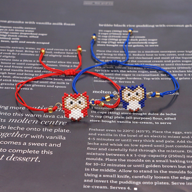 Original Design Bohemian Seed Bead Woven Bracelet Elegant Jewelry Owl Accessories Cute for Best Friends