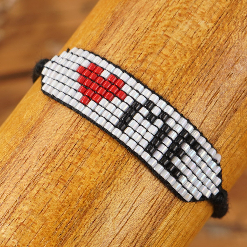 European and American Hot-Selling Fashion Heart Bracelet Colorful Rice Beads Hand-Woven Bracelet English Letter Hand Jewelry Bracelet Wholesale