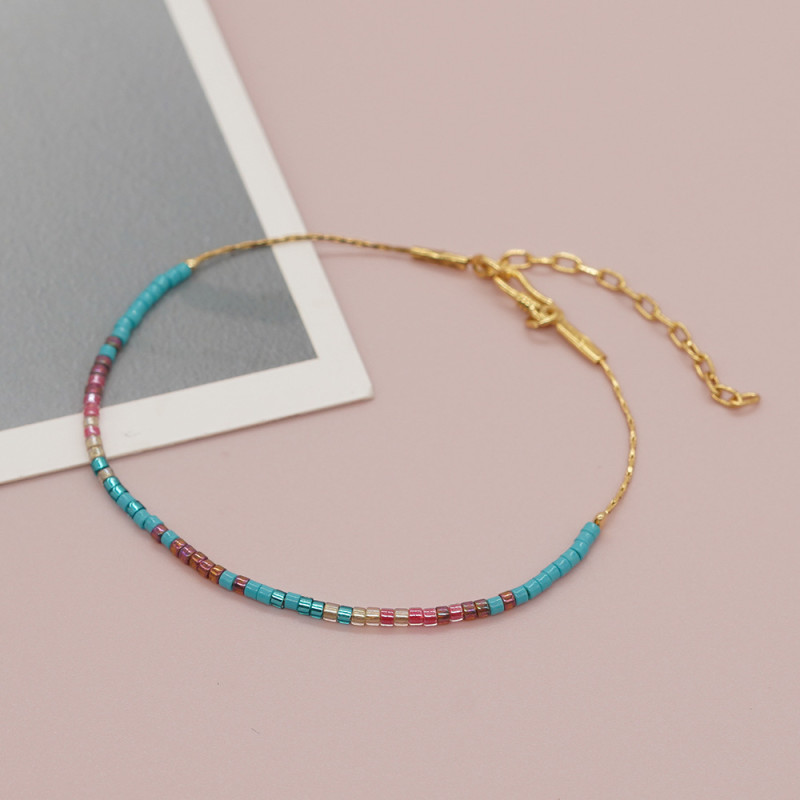 Summer Hot Sale Bohemian Style Colorful Xiaomi Bead Bracelet for Women, Light Luxury Niche Exquisite High-end Feel