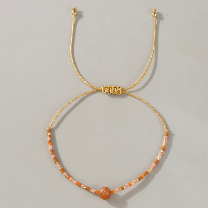 Hot-Selling Rice Bead Bracelets Couple Versatile Men and Women Bracelet Gift Box High-End Bracelet Rope Factory Whole...