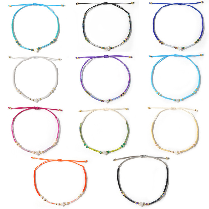 New Adjustable Five-Pointed Star Shell Bead Bracelet INS Hot Sale Recommendation Personality Versatile Summer Essential