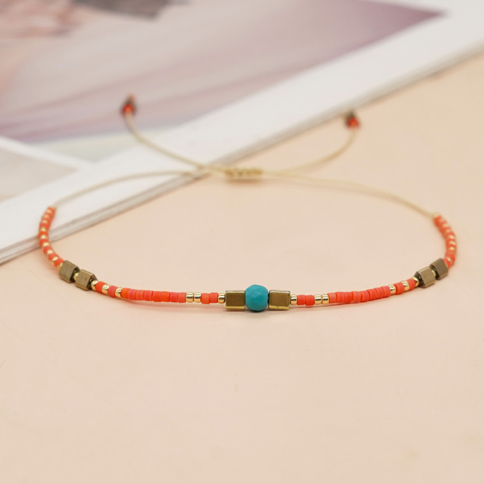 Custom Bohemian Style Natural Freshwater Pearl Bracelet Xiaomi Jewelry Women's Handmade Woven Bracelet