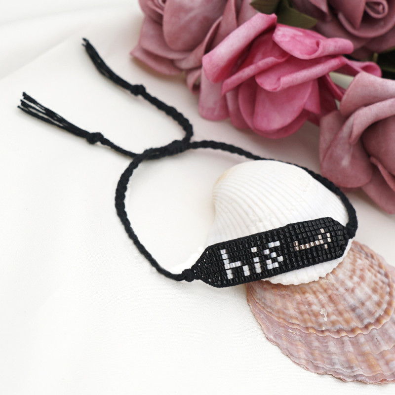 New Style Miyuki Bead Woven Purple Heart Bracelet Heart Rope Bracelet European and American Cross-Border Jewelry Wholesale