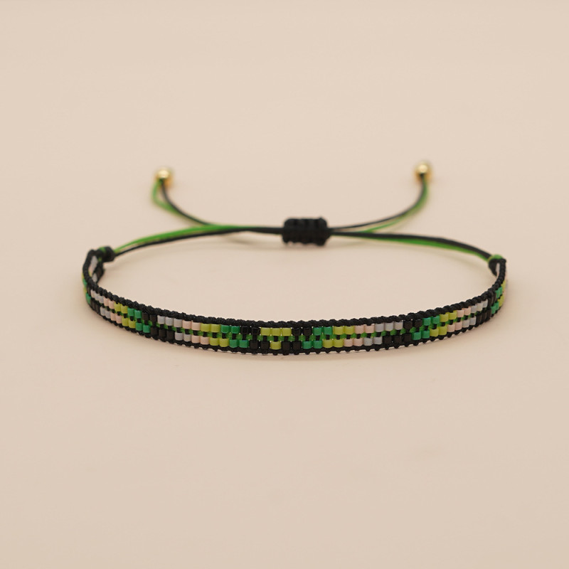 DIY Handmade Woven Bracelet Bohemian Style Friendship Beaded Bracelet Cross-Border Layered Rice Bead Woven Bracelet