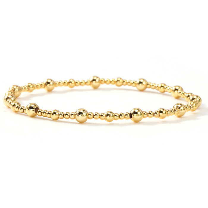 Bohemian Style Layered Bracelet for Women 14K Copper Beads Handmade Glass Seed Beads Woven, 24K Gold Plated Copper