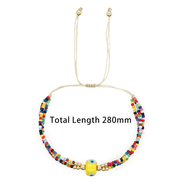 Bohemian Style Colorful Cylinder Eye Bead Bracelet Multi-layer Woven Bracelet Jewelry Wholesale